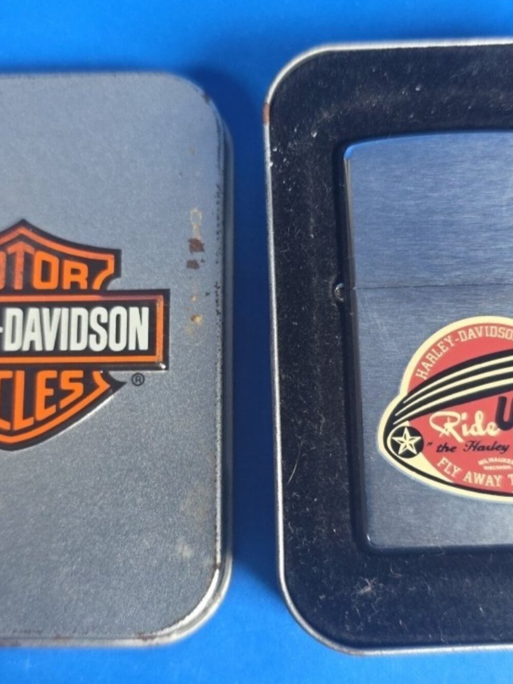 Zippo Harley Davidson Unstruck Lighter 200 HD. H203 Ride USA Brush Chrome